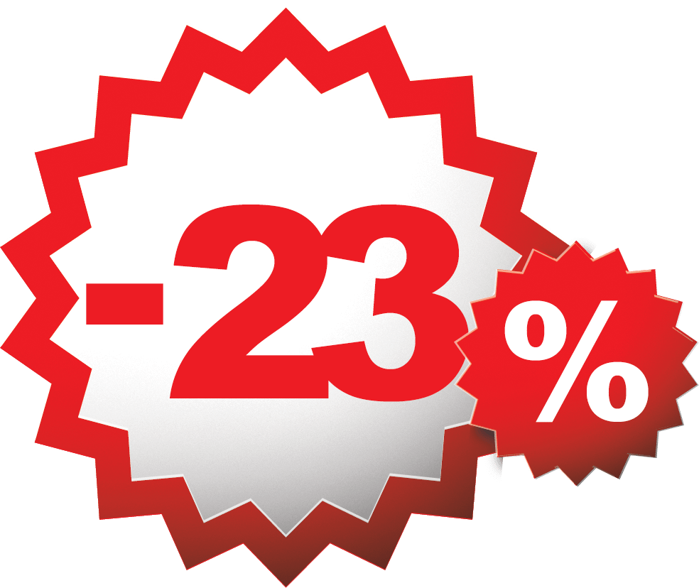 Скидка 23% 